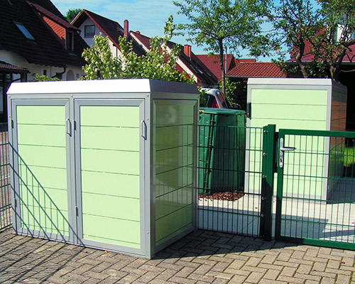 Mülltonnenbox aus Alu