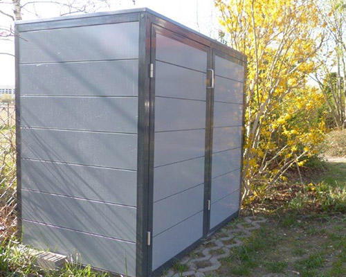 Mülltonnenbox aus Alu