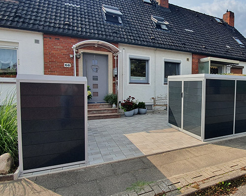 Mülltonnenbox mit Dachbegrünung