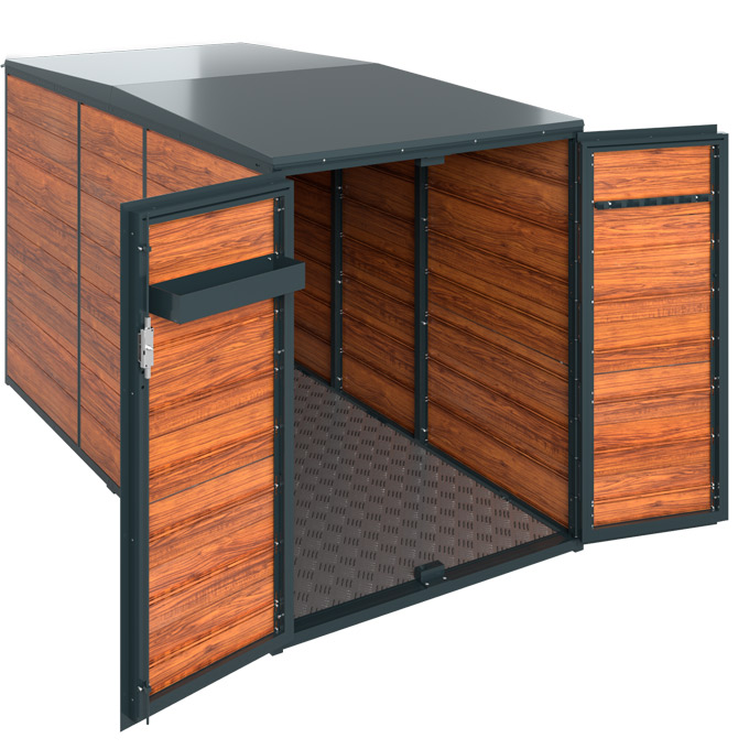 Lastenradgarage aus Aluminium