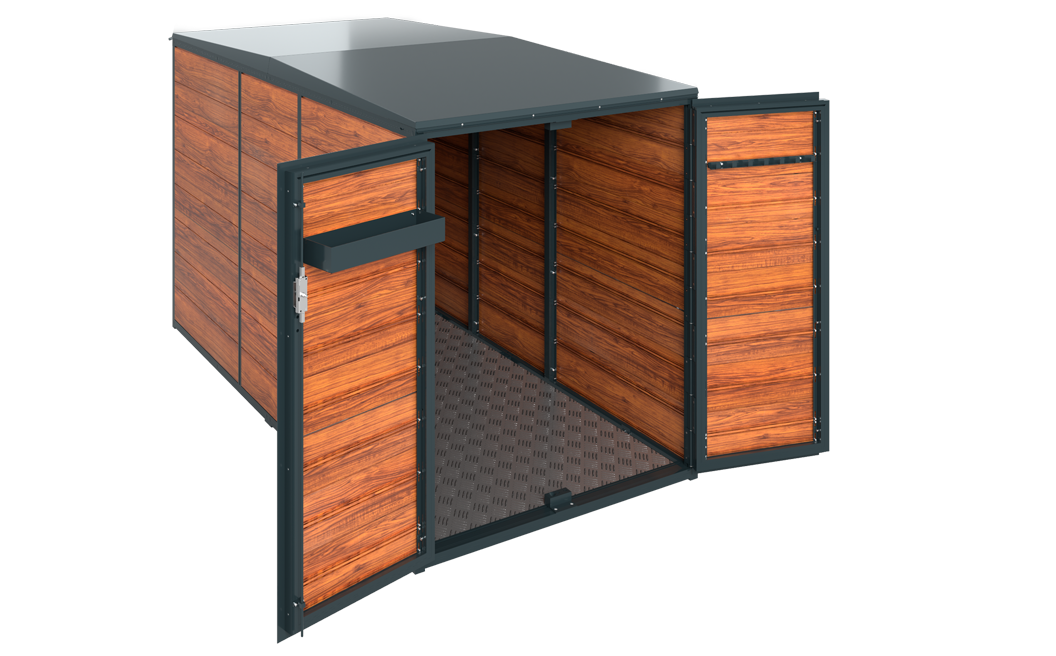 Lastenradgarage aus Aluminium