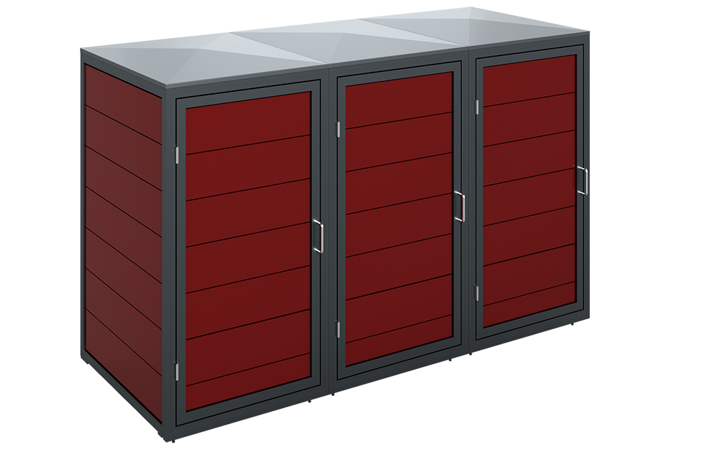 Mülltonnenbox aus Aluminium